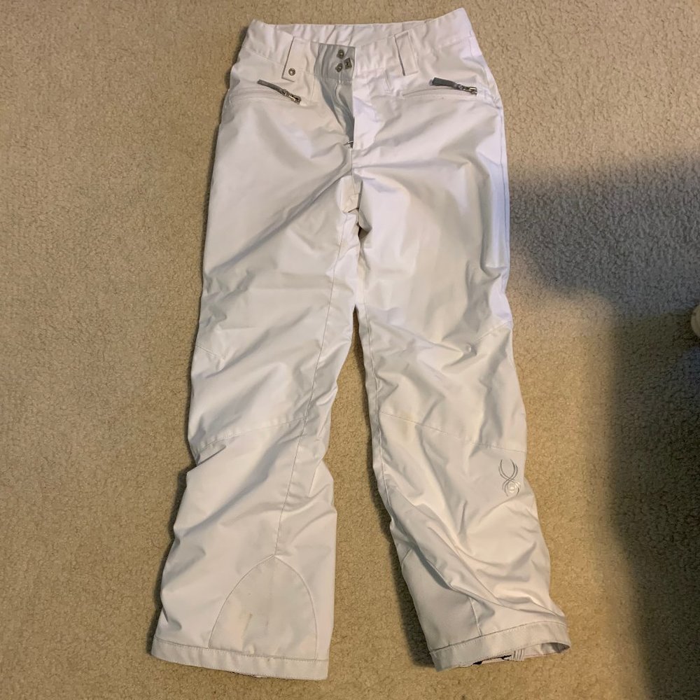 Spyder White Girls Snow Pants